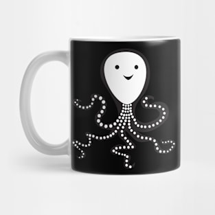 Gothic Skeletal Happy Octopus Mug